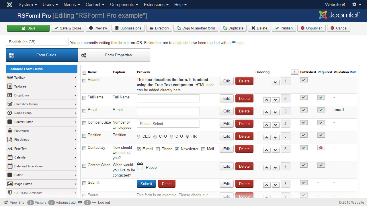 RSForm! Pro, by RSJoomla! - Joomla Extension Directory
